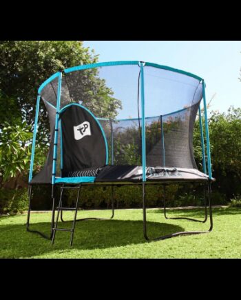 Genius Trampolin Med Sikkerhedsnet ø365 Sort Blå