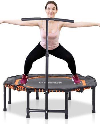 Mcu Sport Fitness Trampolin Octagon Foldbar Håndtag 122cm  Orange