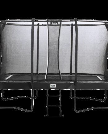 Salta Trampolin First Class Rektangulær 366x214 Sort Inkl Stige   Sikkerhedsnet 805 825