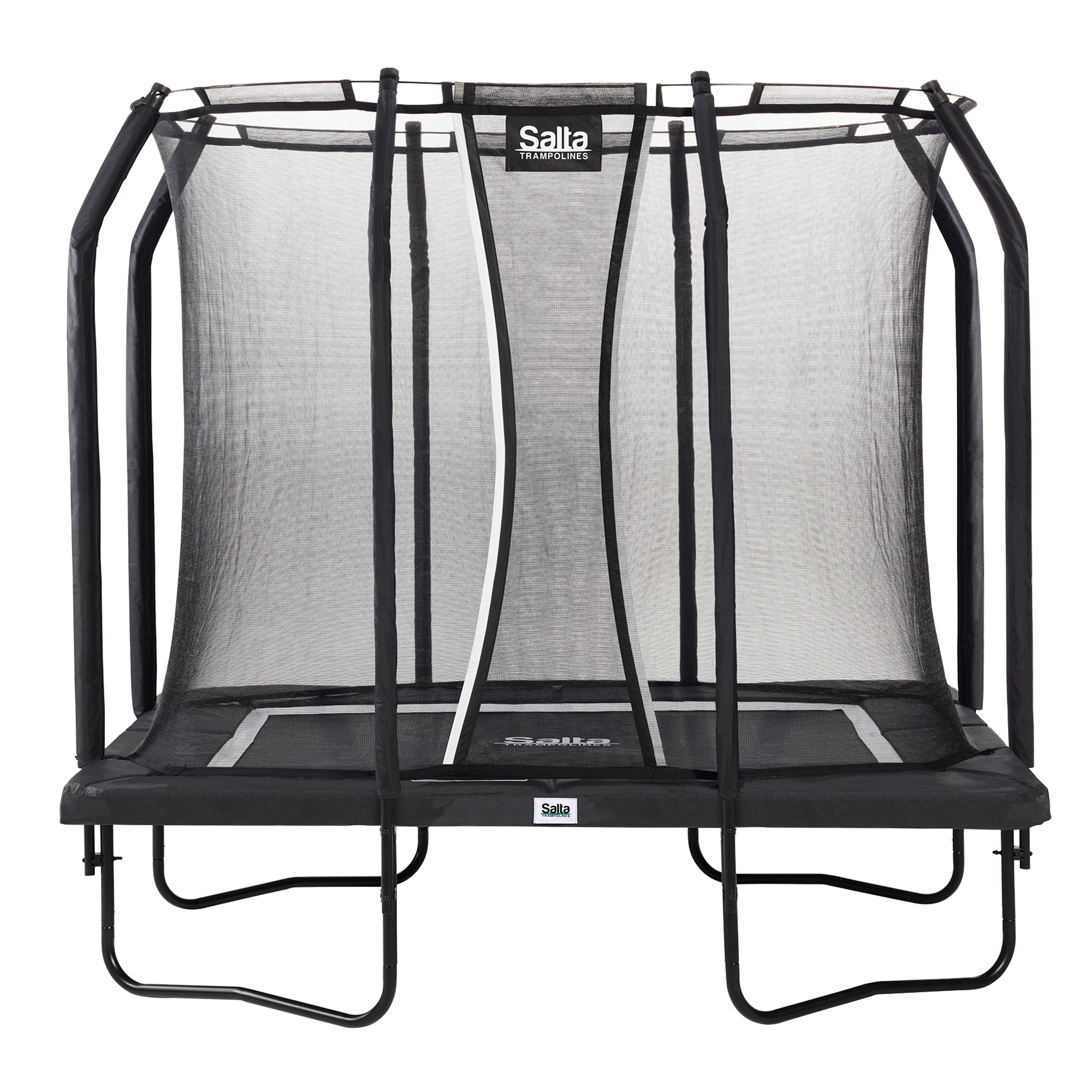 Trampolin Premium Black Edition Rektangulær 305 214 Inkl  Sikkerhedsnet Salta