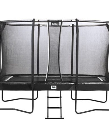 Salta Trampolin First Class Rektangulær 366x214 Sort Inkl Stige   Sikkerhedsnet