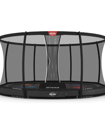 Berg Elite Inground 430 Grå Levels Trampolin  Safety Net Deluxe