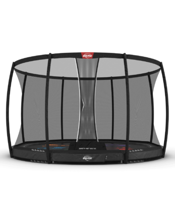 Berg Elite Inground 430 Grå Levels Trampolin  Safety Net Dlx