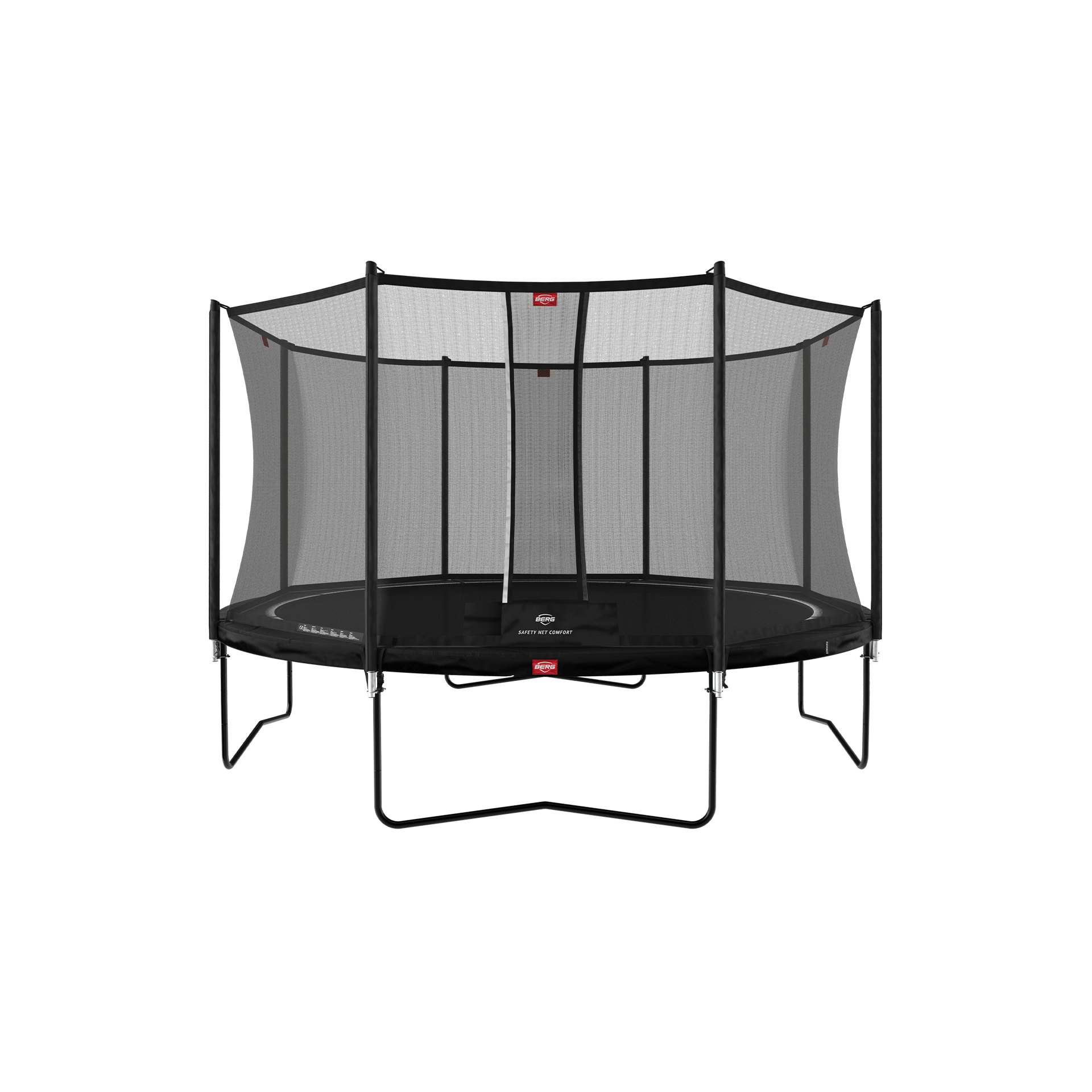 Berg Favorit Regular 380 Sort Trampolin  Safety Net Comfort