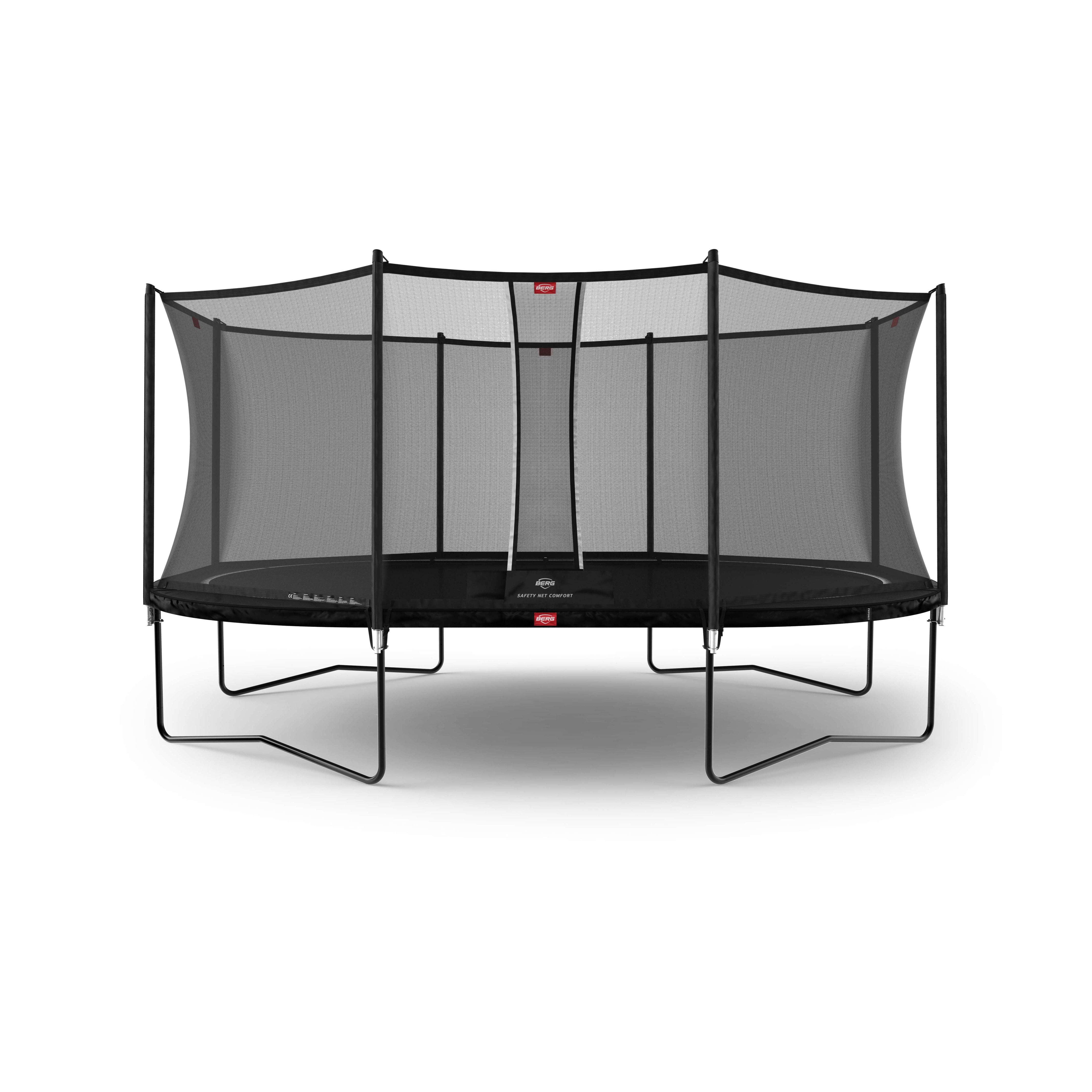 Berg Grand Favorit Regular 520 Sort Trampolin  Safety Net Comfort