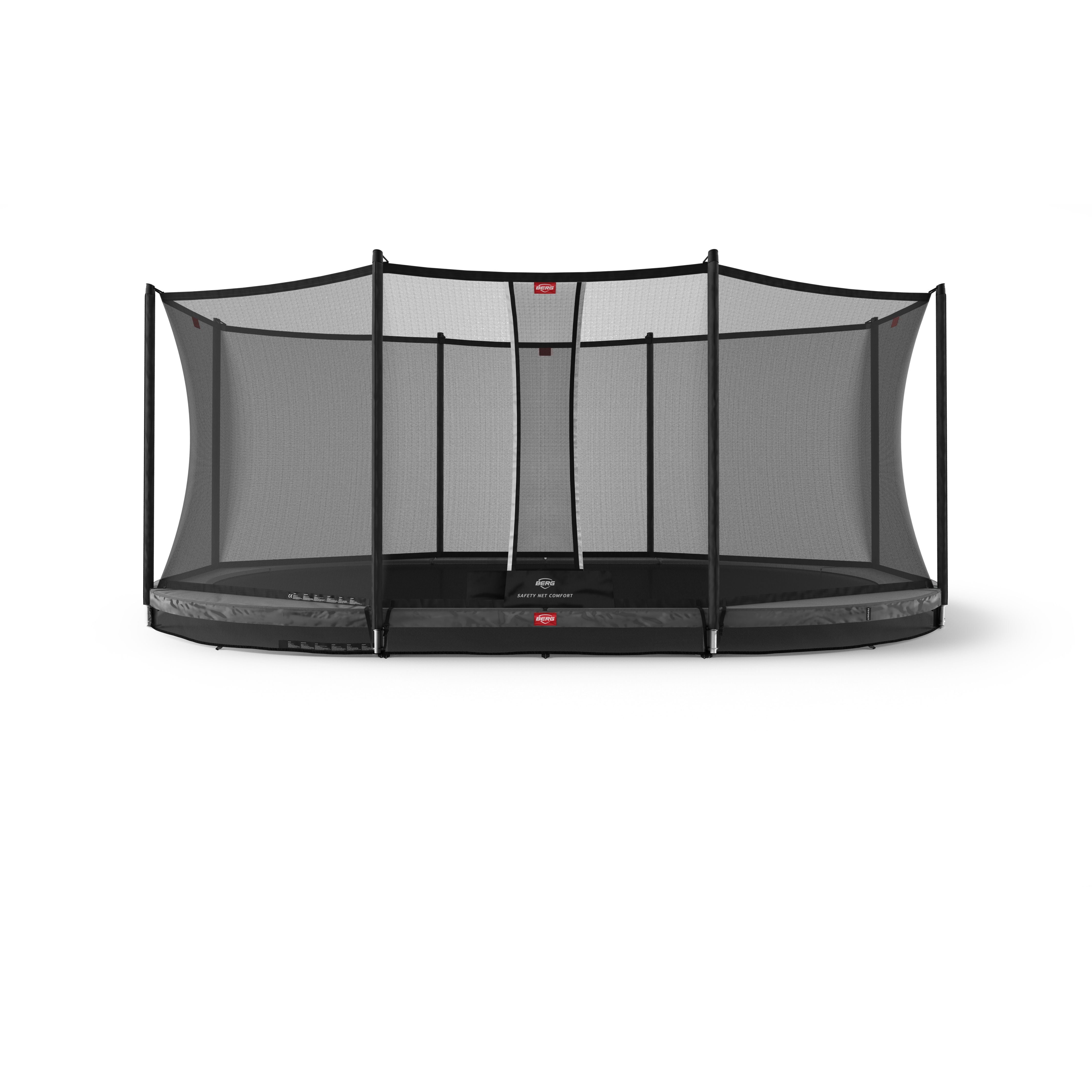 Berg Sports Grand Favorit Inground 520 Grå Trampolin  Safety Net Comfort