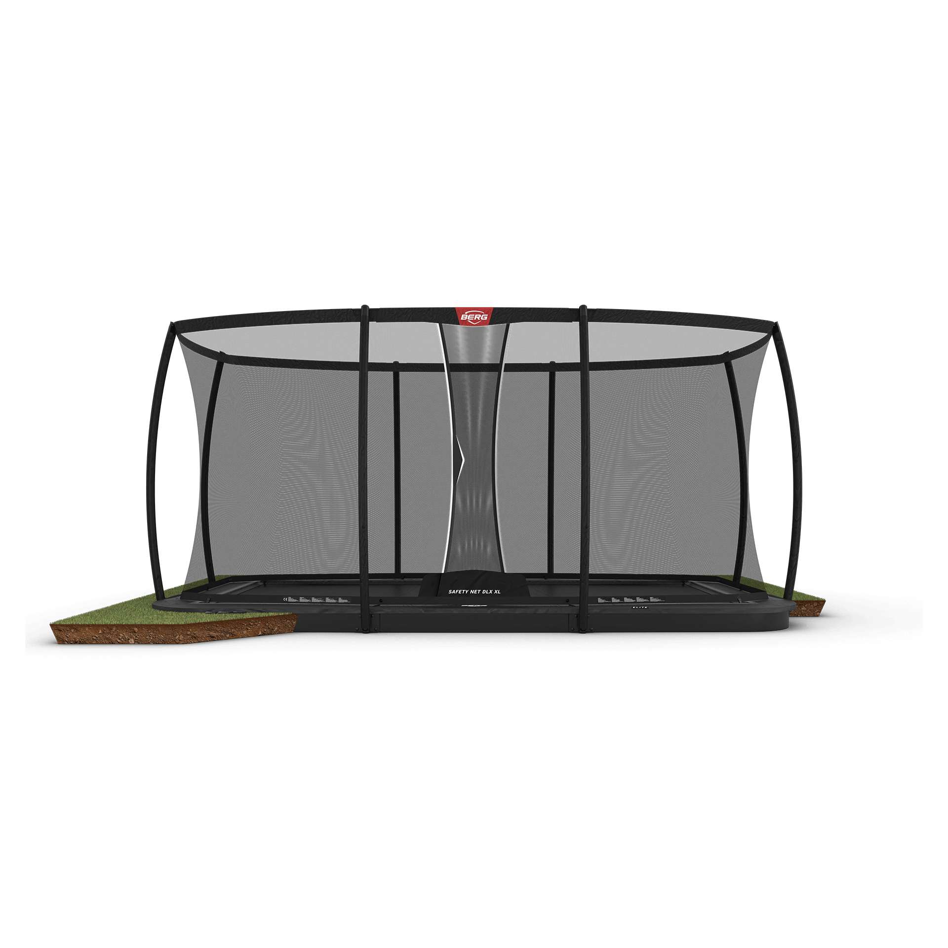 Berg Ultim Elite Flatground 500 Grå Trampolin Safety Net Dlx