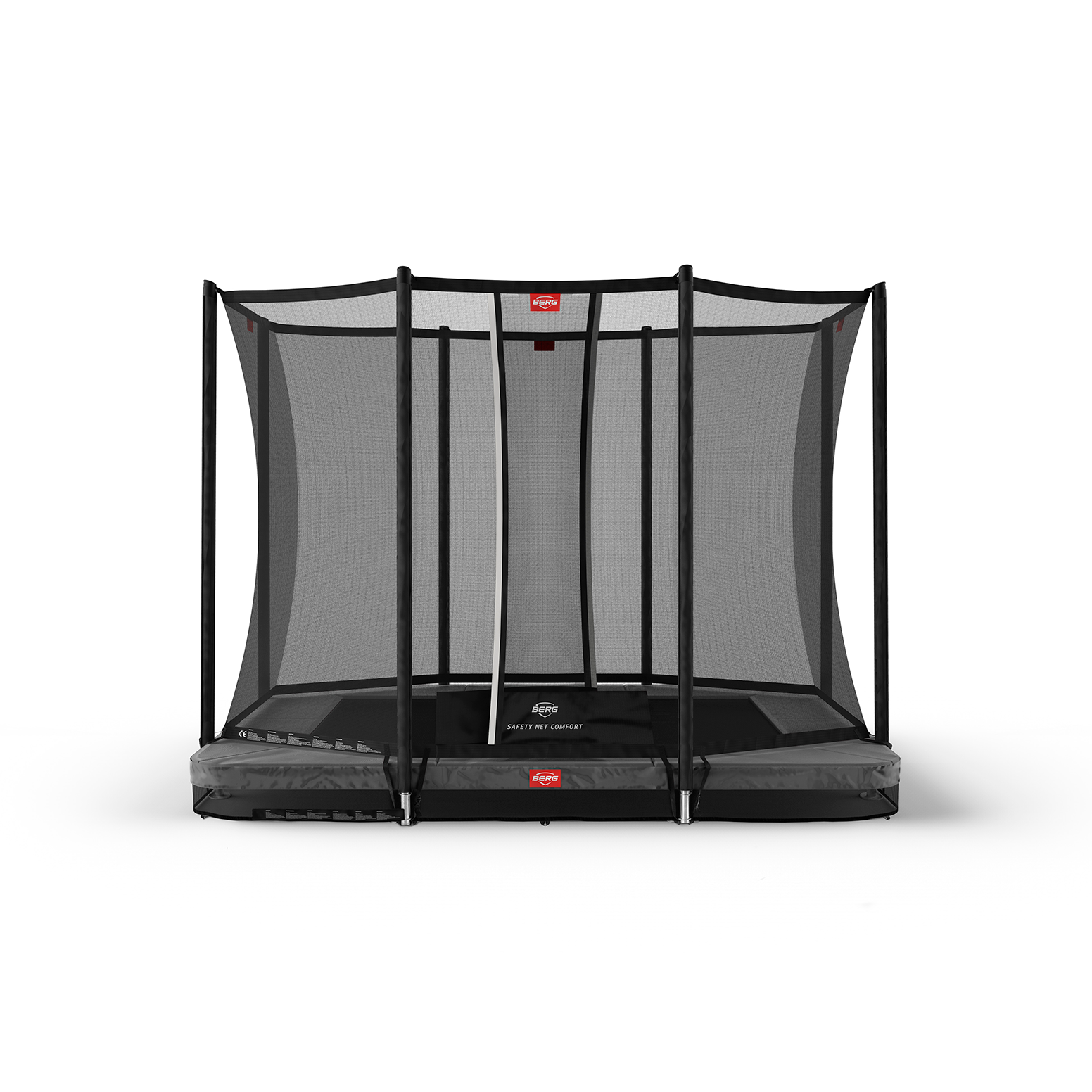Berg Ultim Favorit Inground 280 Grå Trampolin Safety Net Comfort