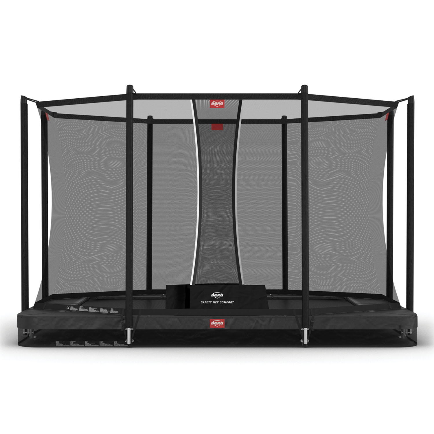 Berg Ultim Favorit Inground 330 Grå Trampolin  Safety Net Comfort