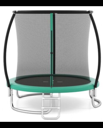 Luksus Trampolin Med Sikkerhedsnet H240 ø244 Grøn