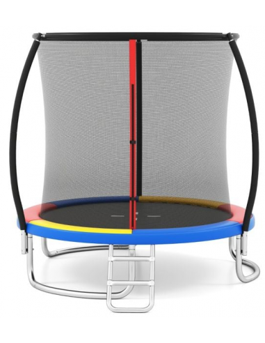 Luksus Trampolin Med Sikkerhedsnet H240 ø244 Multi