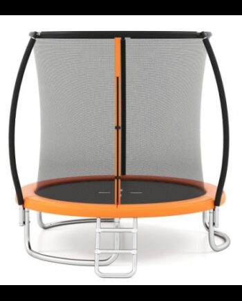 Luksus Trampolin Med Sikkerhedsnet H240 ø244 Orange