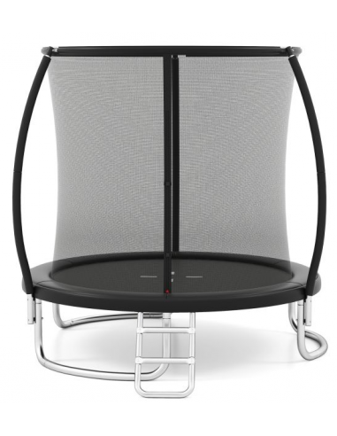 Luksus Trampolin Med Sikkerhedsnet H240 ø244 Sort