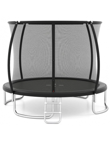 Luksus Trampolin Med Sikkerhedsnet H269 ø366 Sort