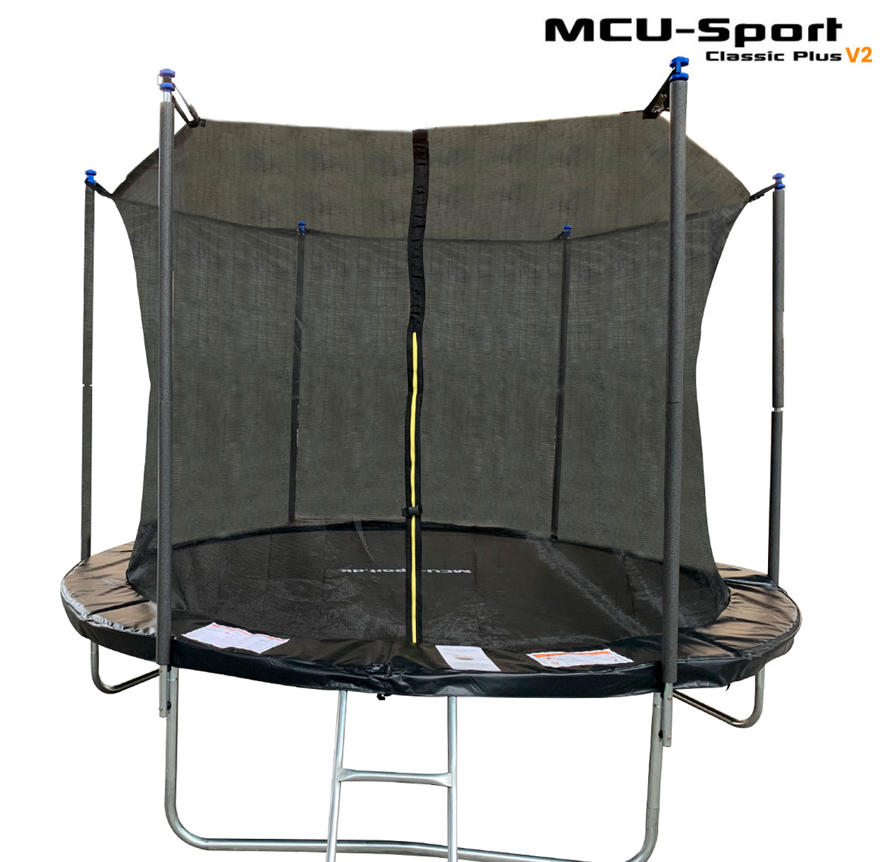 Mcu Sport Classic Plus 05m Trampolin Sikkerhedsnet Stige Sort