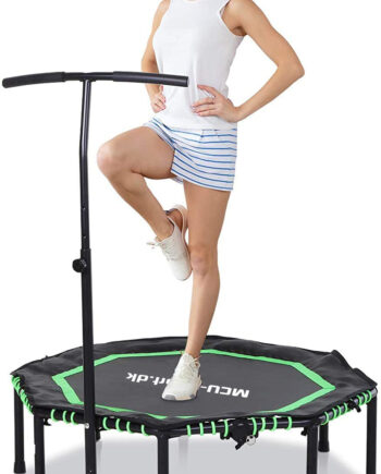 Mcu Sport Fitness Trampolin Octagon Foldbar Håndtag 122cm Grøn