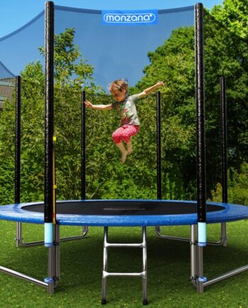 Trampolin  305  Komplet Sæt Inkl Sikkerhedsnet Stige Kantovertræk