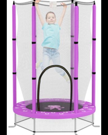 Trampolin Med Sikkerhedsnet H190 ø140 Violet