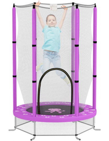 Trampolin Med Sikkerhedsnet H190 ø140 Violet