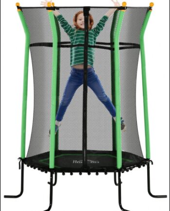 Trampolin Med Sikkerhedsnet H190 ø163 Grøn