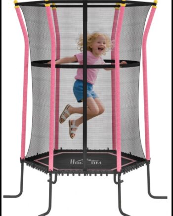 Trampolin Med Sikkerhedsnet H190 ø163 Rosa