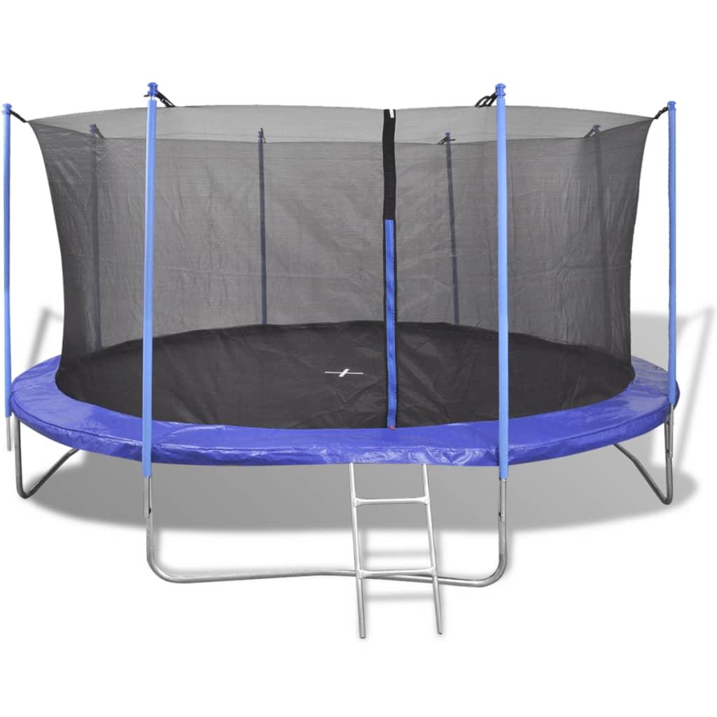 Trampolinsæt Dele Rund Trampolin Med Net Stige Regnslag