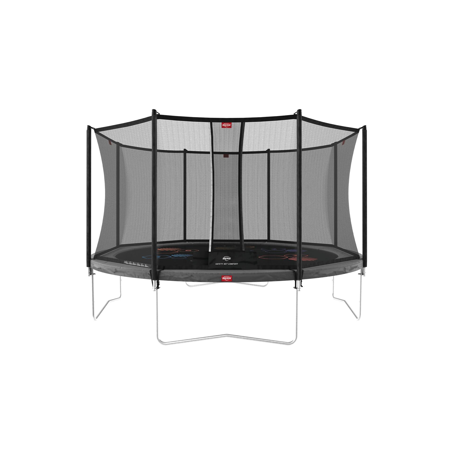 Berg Favorit Regular 430 Grå Levels Trampolin  Safety Net Comfort