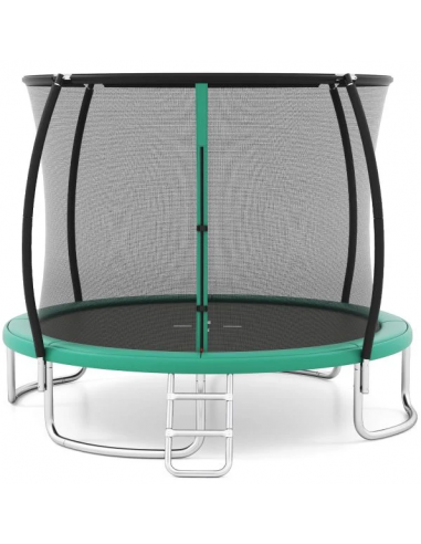 Luksus Trampolin Med Sikkerhedsnet H248 ø305 Grøn