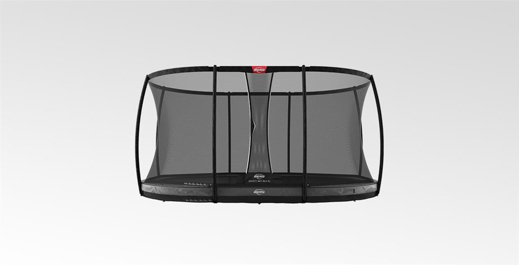 Grand Elite Inground Trampolin Grå Med Deluxe Sikkerhedsnet