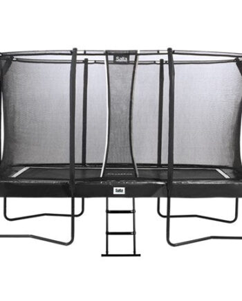 Salta Trampolin First Class Rektangulær 427x244 Sort Inkl Stige   Sikkerhedsnet